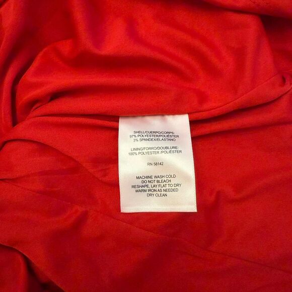 Maggy London Women's Butterfly Sleeve Midi Dress in Red Sz 12 Retro Capsule - Picture 5 of 6